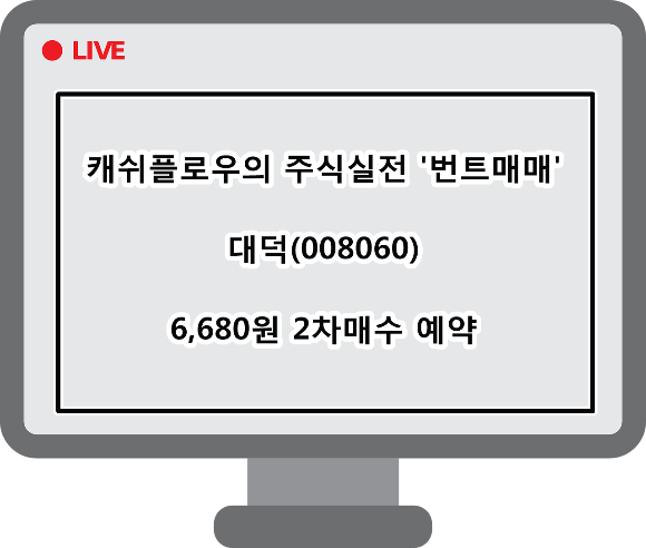  매수예약)대덕(008060) 2차매수 시도