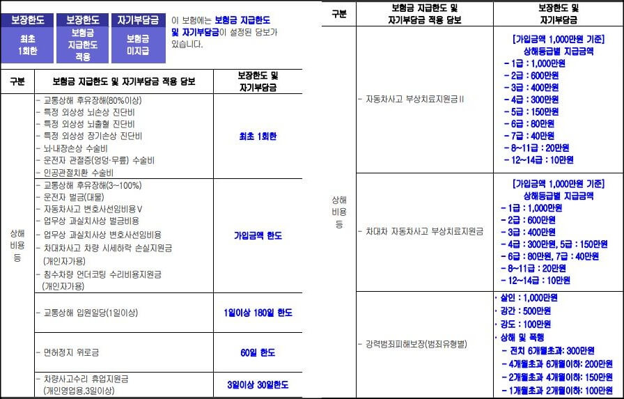 운전자보험-보상범위1