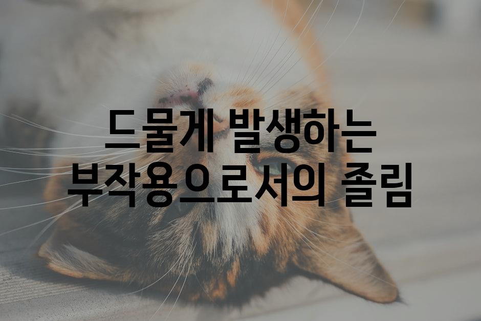 드물게 발생하는 부작용으로서의 졸림