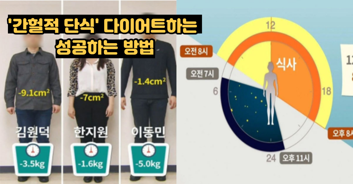  '간헐적 단식' 다이어트하는 성공하는 방법