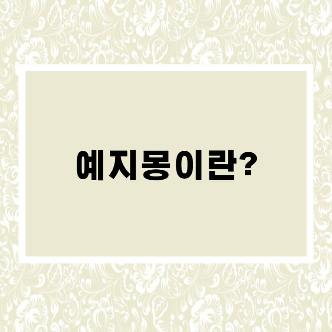  예지몽이란?