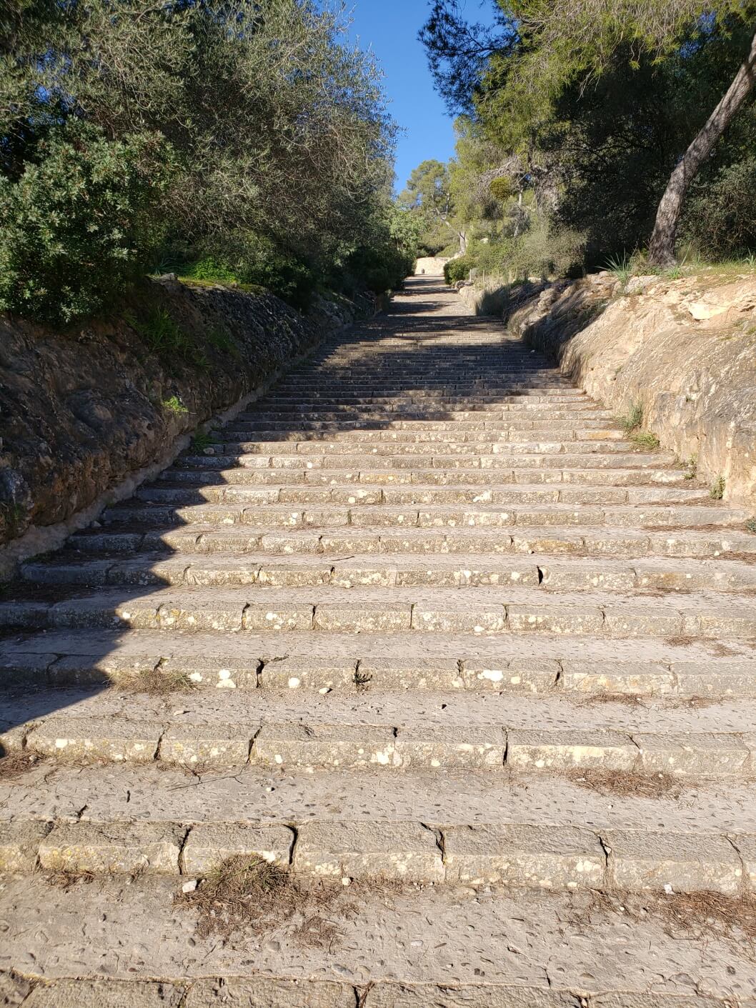 벨베르 성까지 이어진 계단