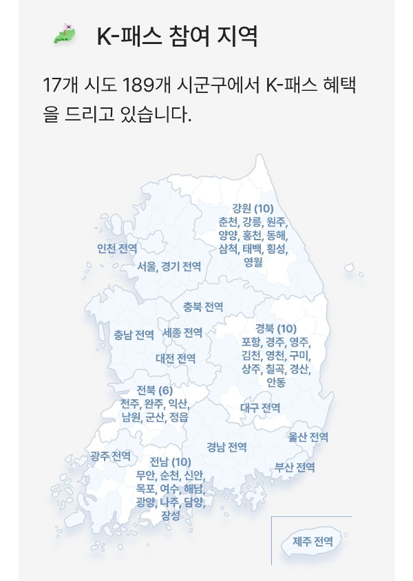 K-패스 누구나 할인받는 국민 교통카드