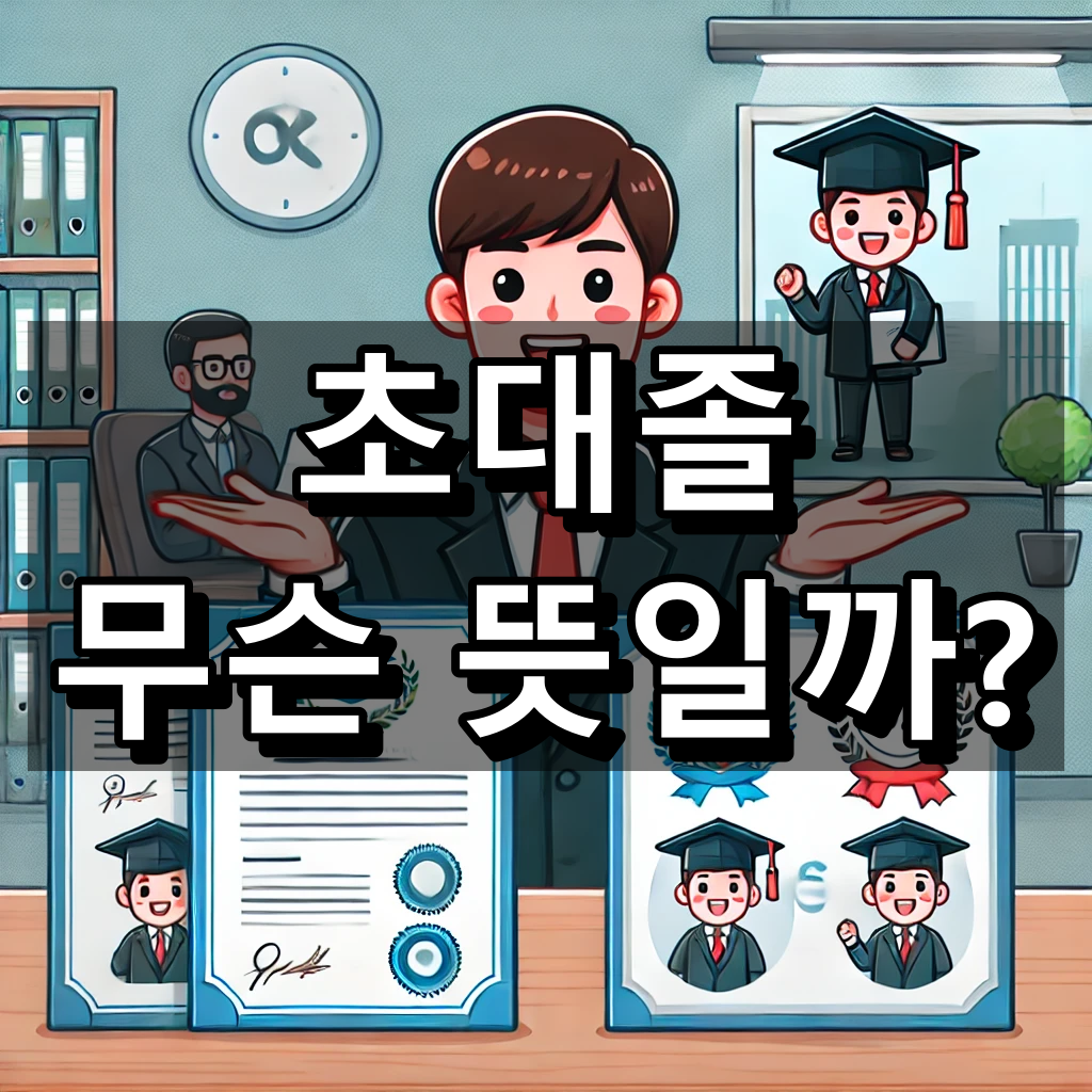 초대졸 뜻 대표 이미지