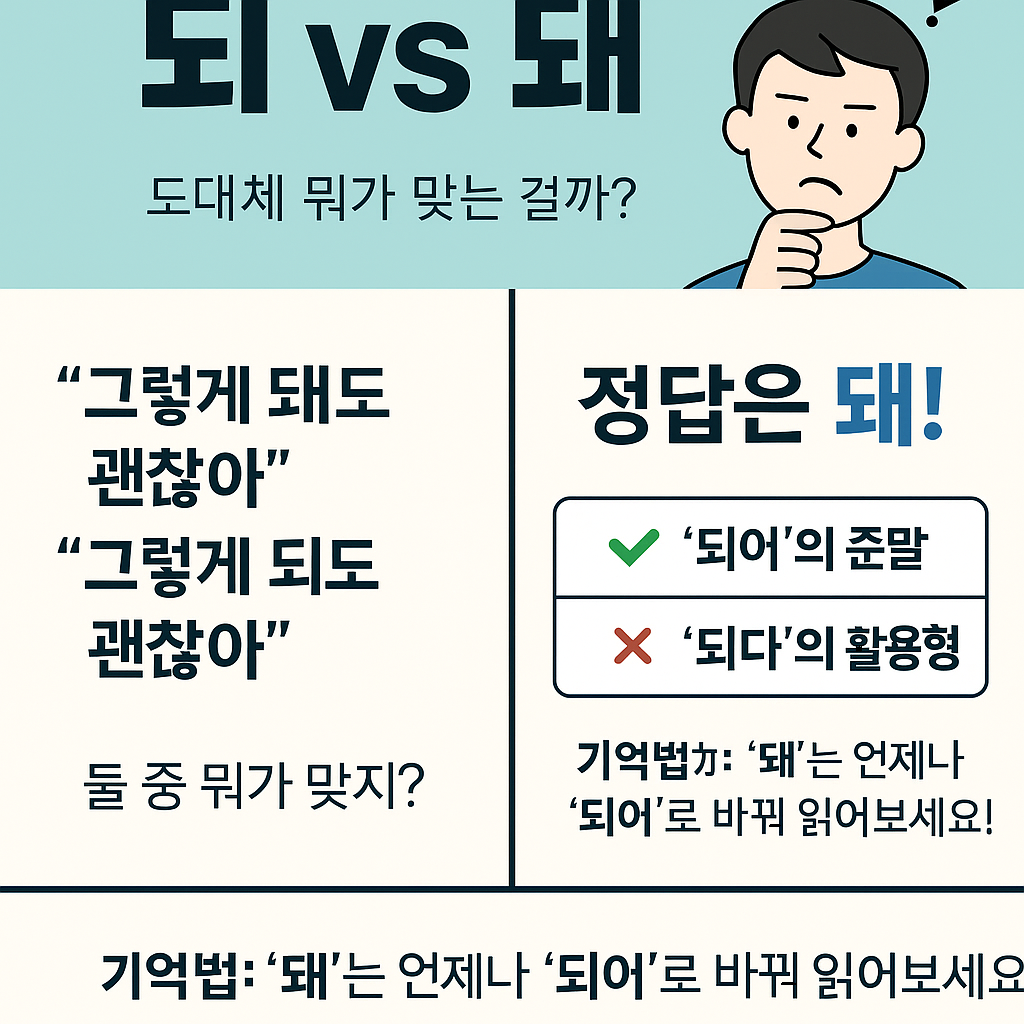 돼는 언제나 되어로 바꿔 읽어보세요