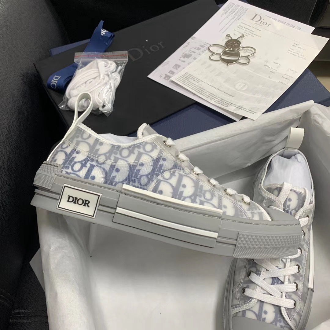  [DIOR] 디올 B23 로우탑 스니커즈 네이비 블루 3SN249YNT_H568