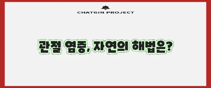 관절 염증 완화에 탁월한 약초 5가지 기억하세요!
