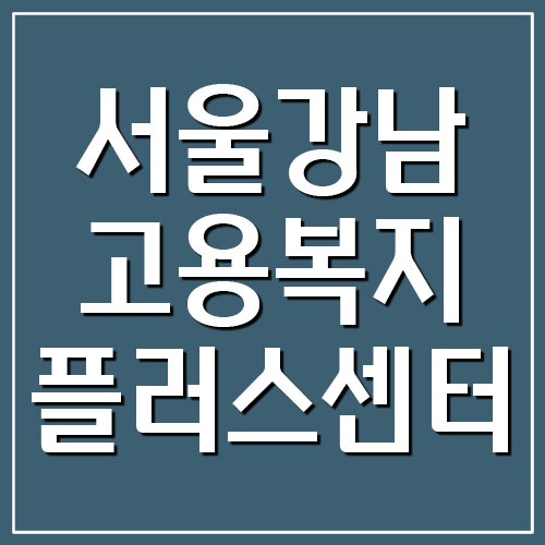 서울강남고용복지플러스센터 전화번호 및 주소 위치