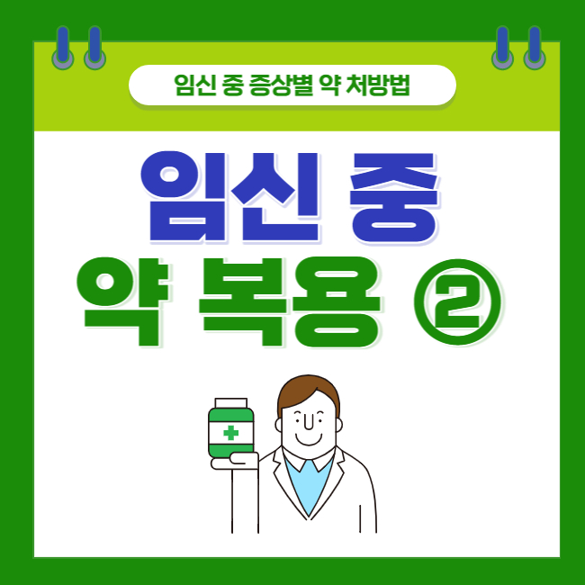 [임신 중 약 복용 #2] 증상별 약 처방법