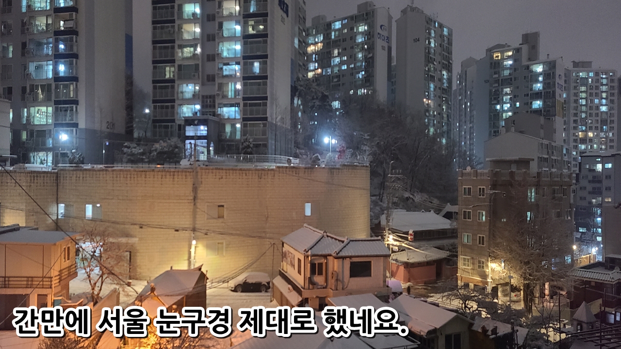  간만에 서울 눈구경 제대로 했네요.