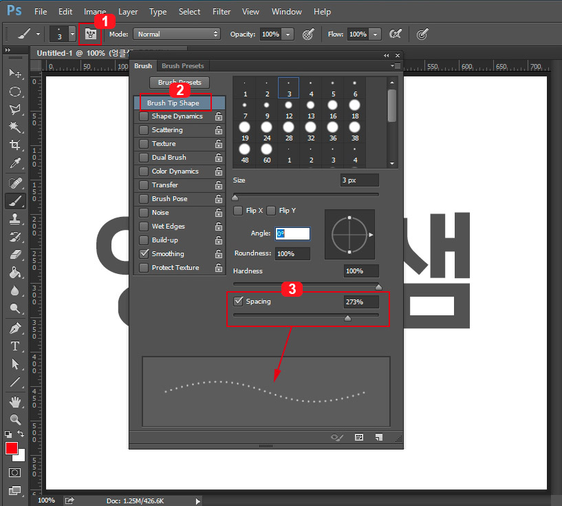 포토샵 브러쉬 설정