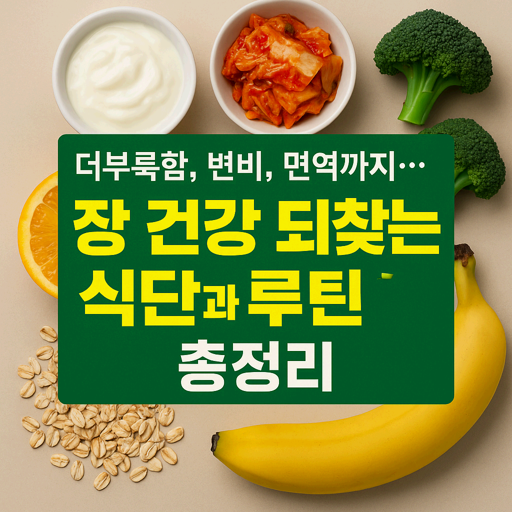 더부룩함, 변비, 면역까지… 장 건강 되찾는 식단과 루틴 총정리