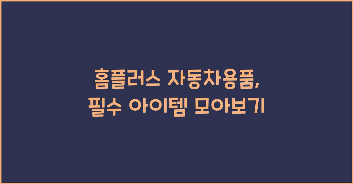 홈플러스 자동차용품