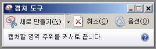 캡처도구-실행창