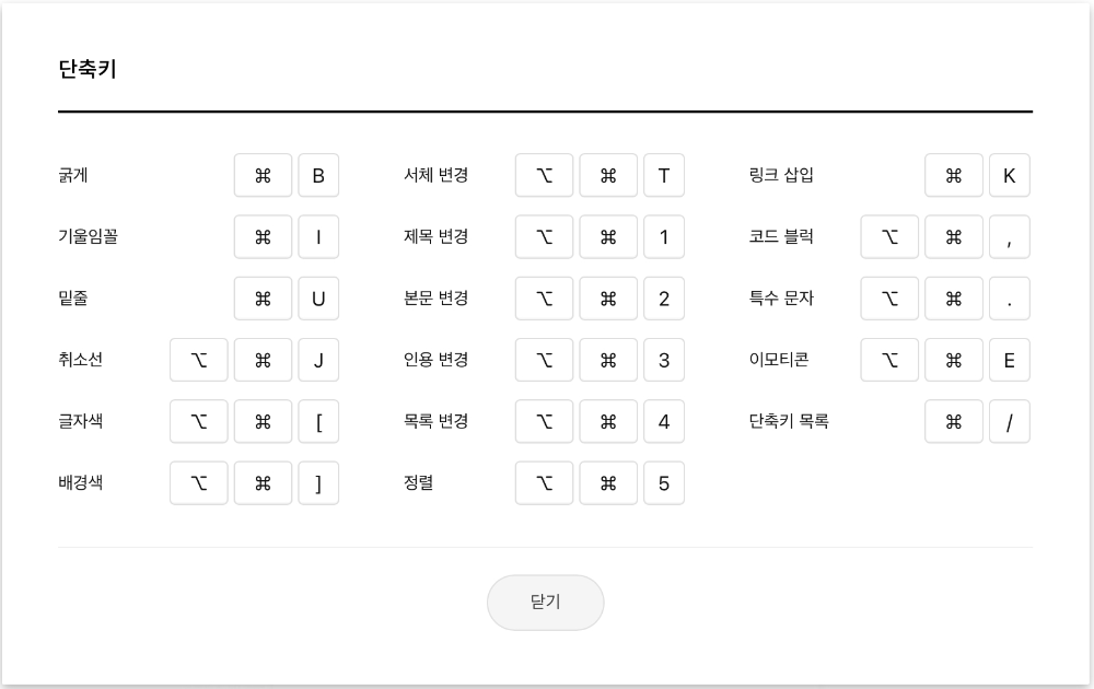 티스토리-애플용(아이패드&#44;맥)-단축키-모음