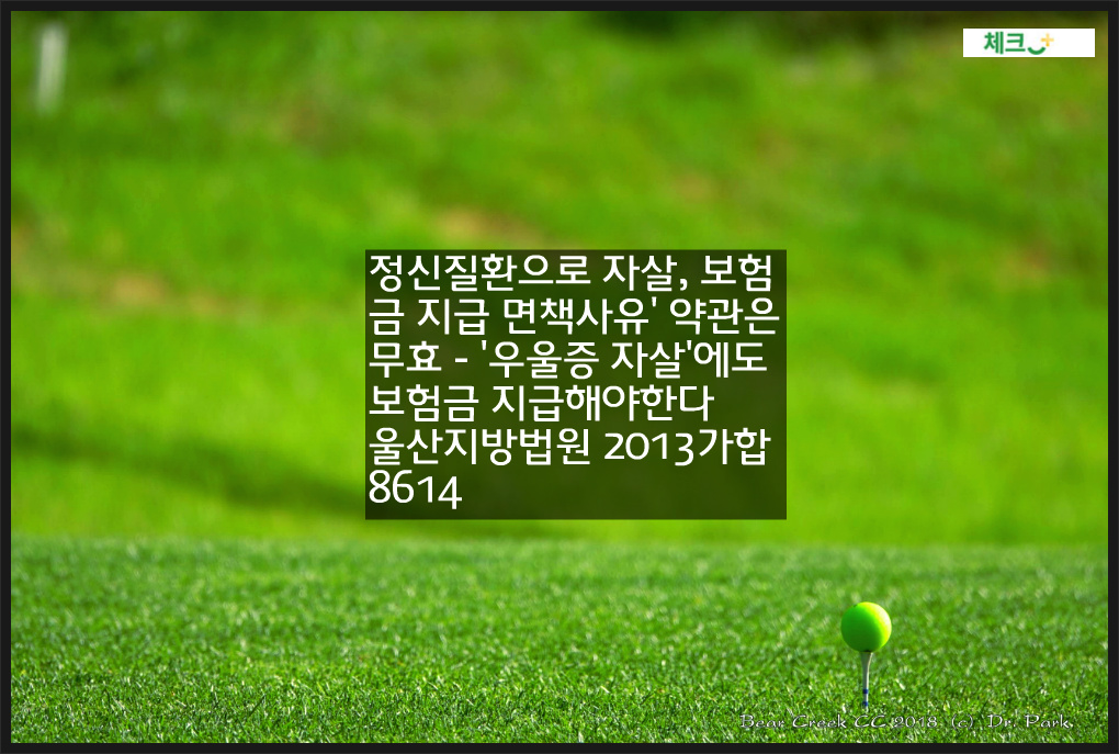 ‘정신질환으로 자살, 보험금 지급 면책사유' 약관은 무효 - '우울증 자살'에도 보험금 지급해야한다