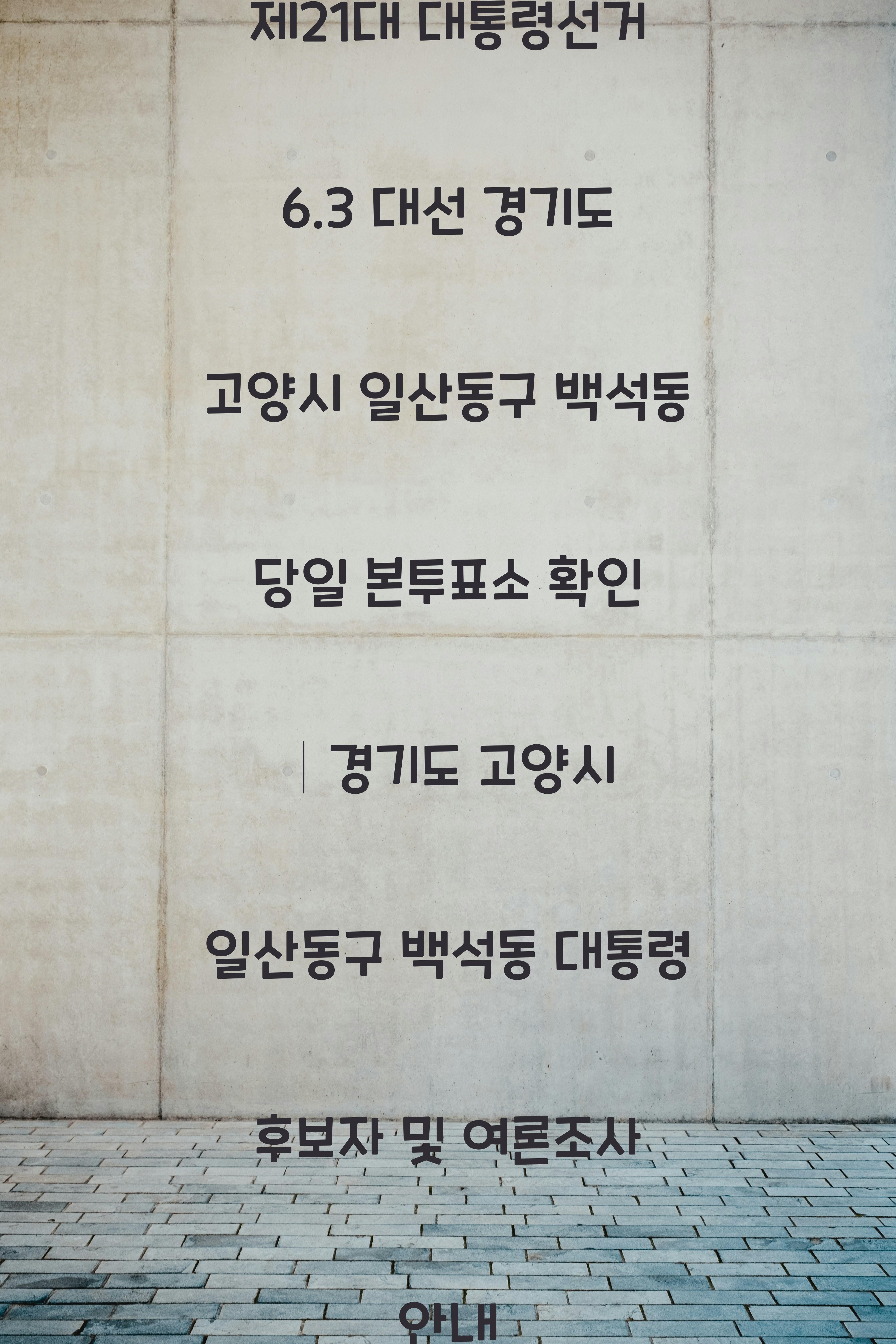 제21대 대통령선거 6.3 대선 경기도 고양시 일산동구 백석동 당일 본투표소 안내 │경기도 고양시 일산동구 백석동 대통령 후보자 및 여론조사 확인
