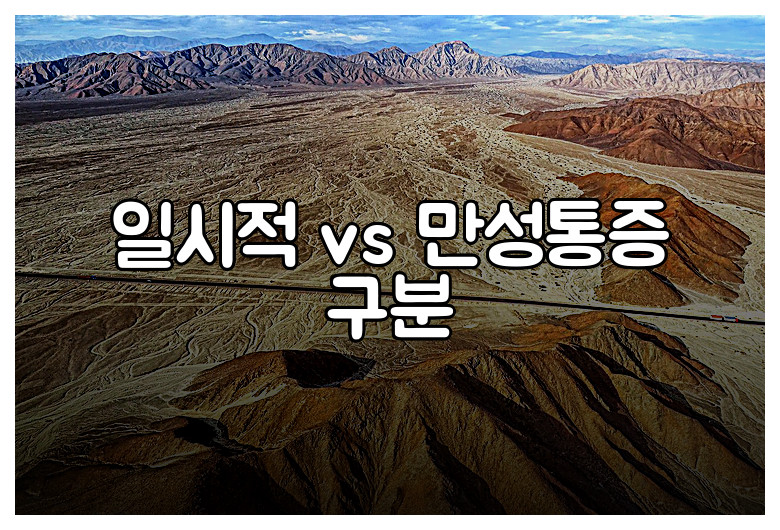일시적 vs 만성통증 구분