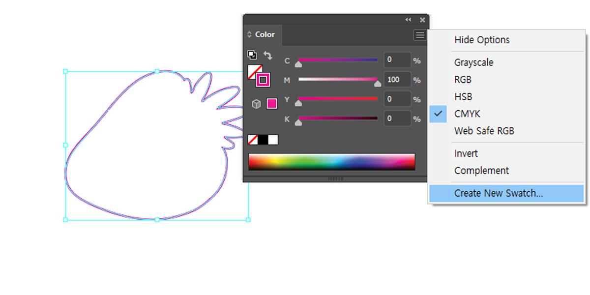 일러스트 칼선 레이어