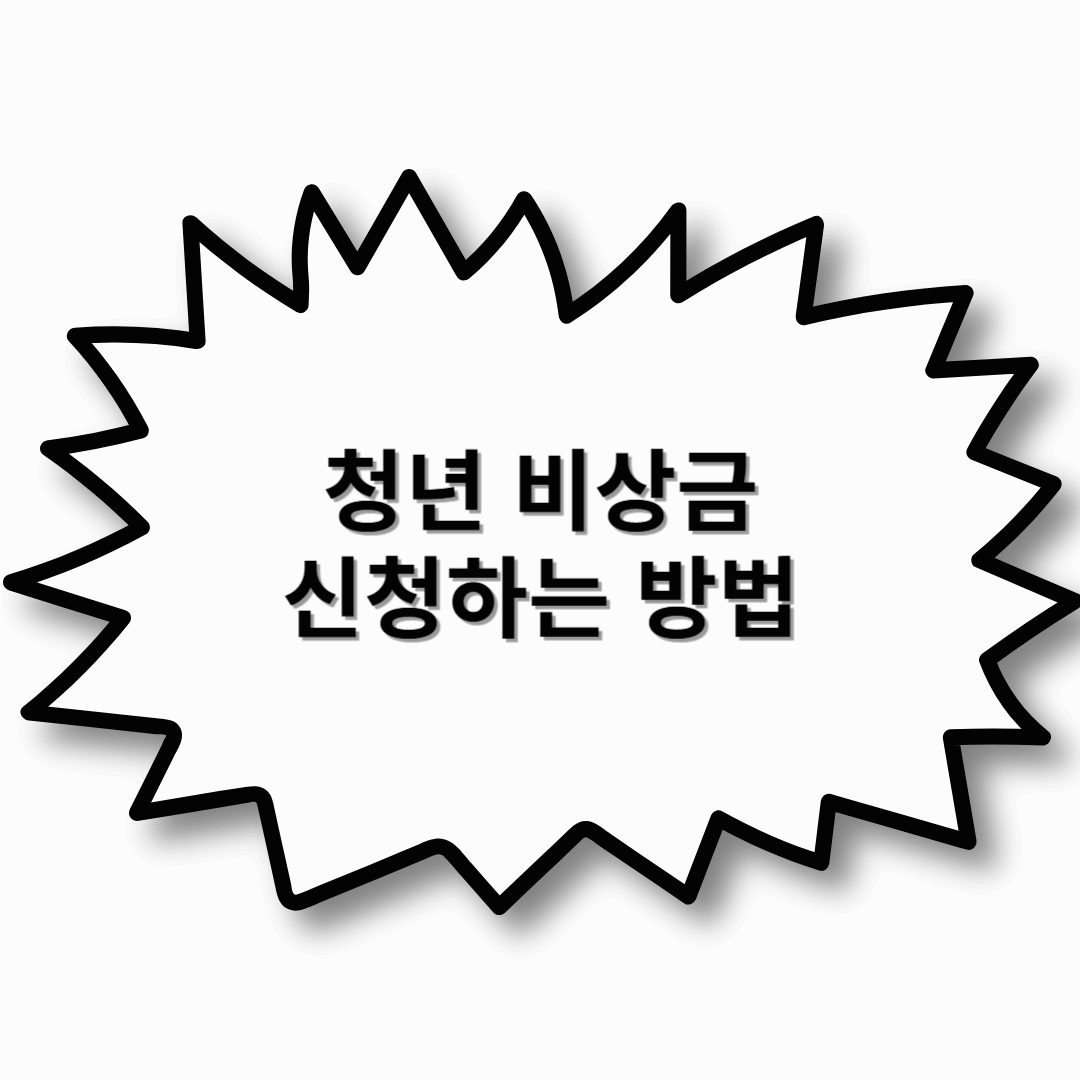 💰 청년 비상금 신청하는 방법
