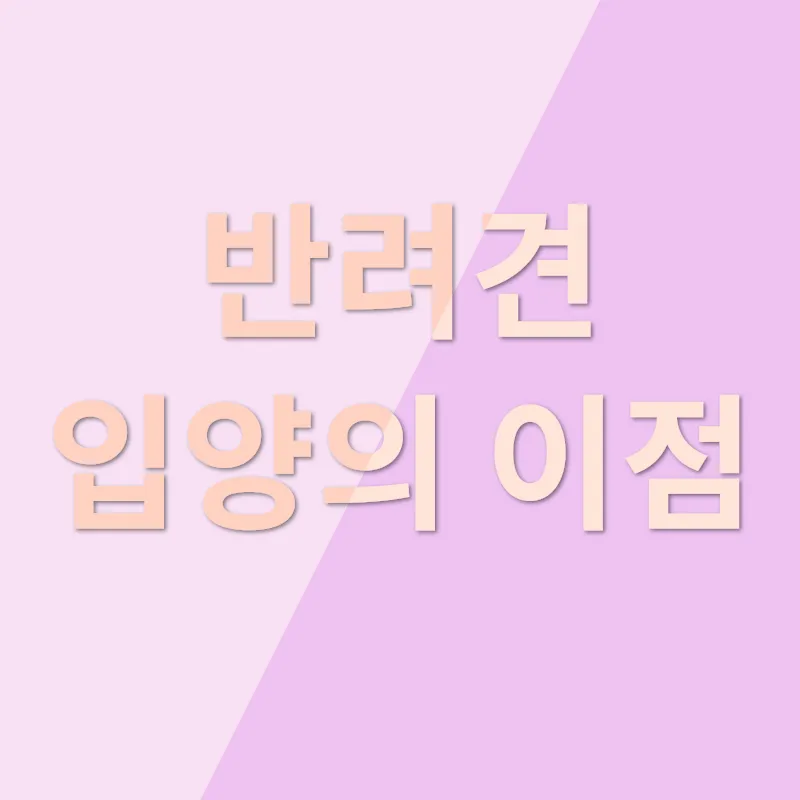 반려견 입양 고려하기_1