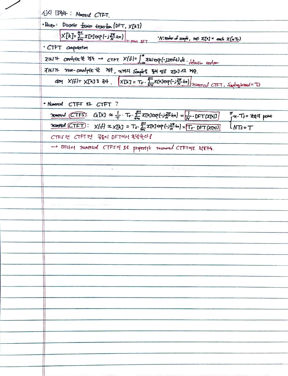  Numerical CTFT, Sampling Theorem