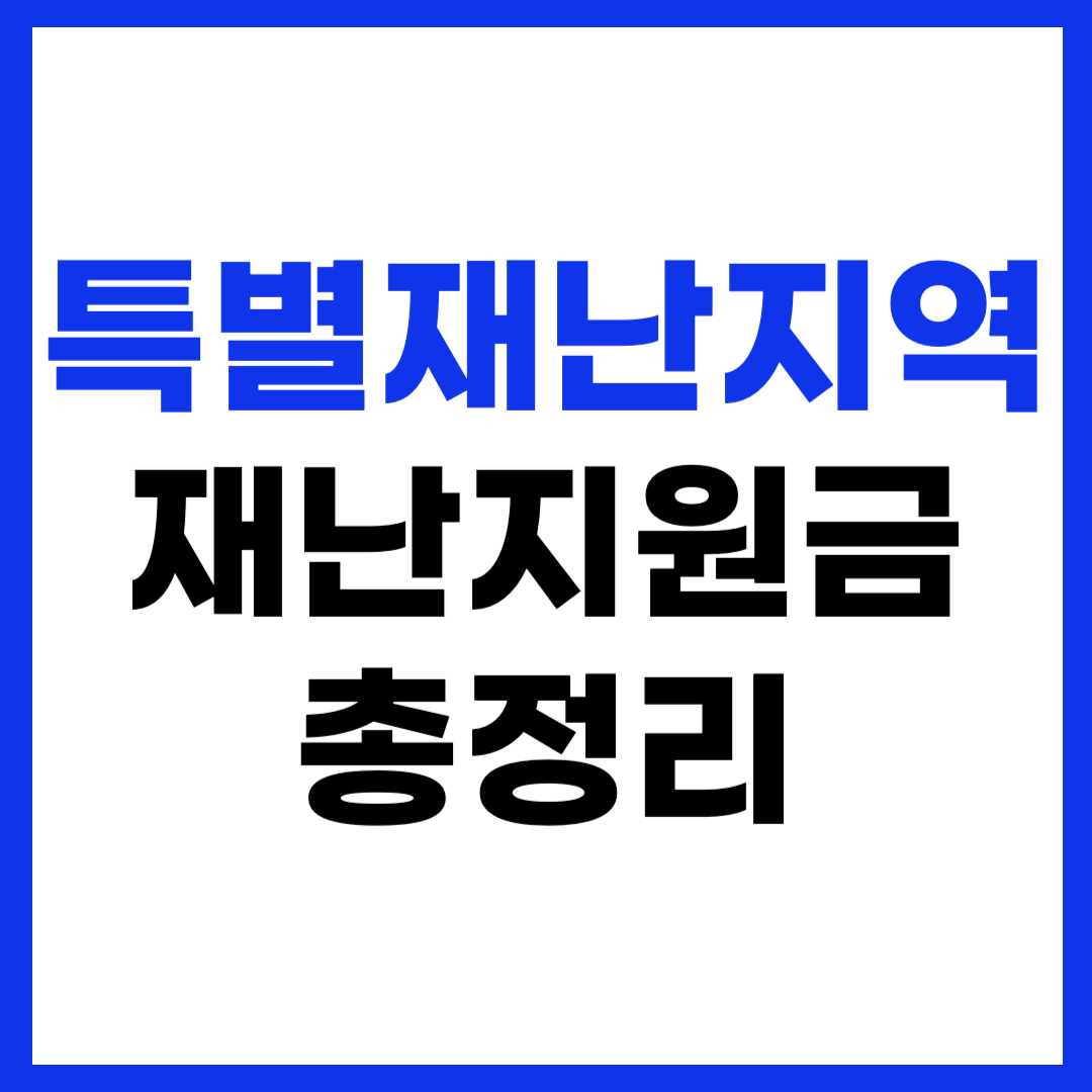 2025 산불 특별재난지역 재난지원금 혜택 신청 방법