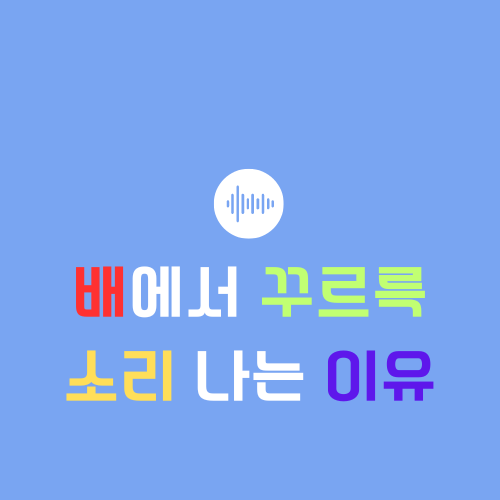 배에서 꾸르륵 소리가 나는 이유