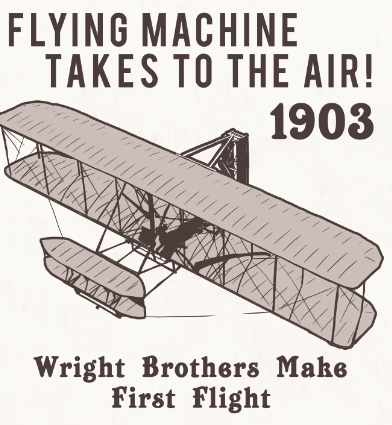 라이트 형제가 만든 세계 최초의 동력 비행기입니다.