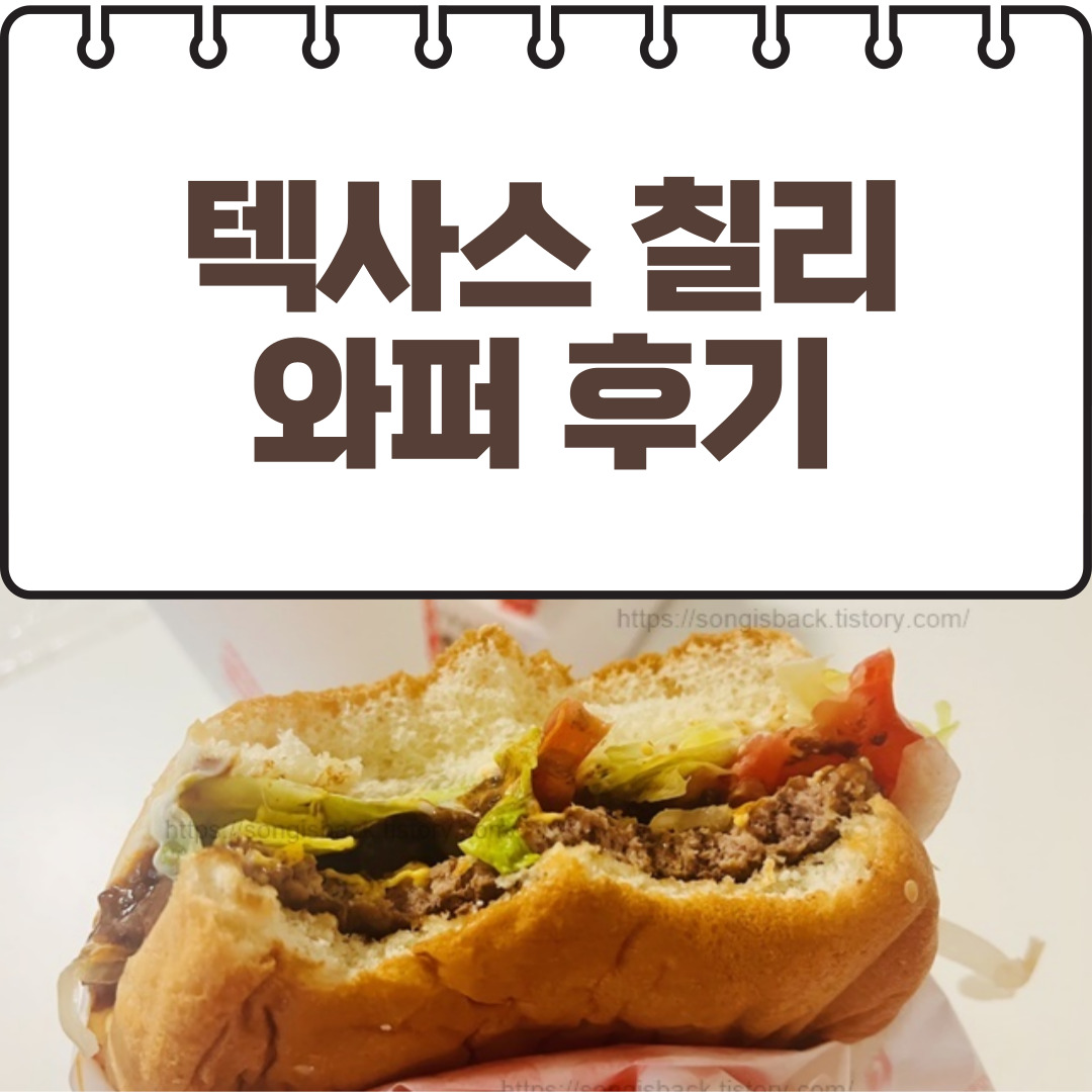 텍사스 칠리 와퍼 가격&#44;칼로리&#44;맵기 후기