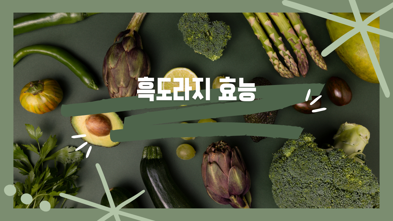  흑도라지 효능 5가지 및 먹는방법