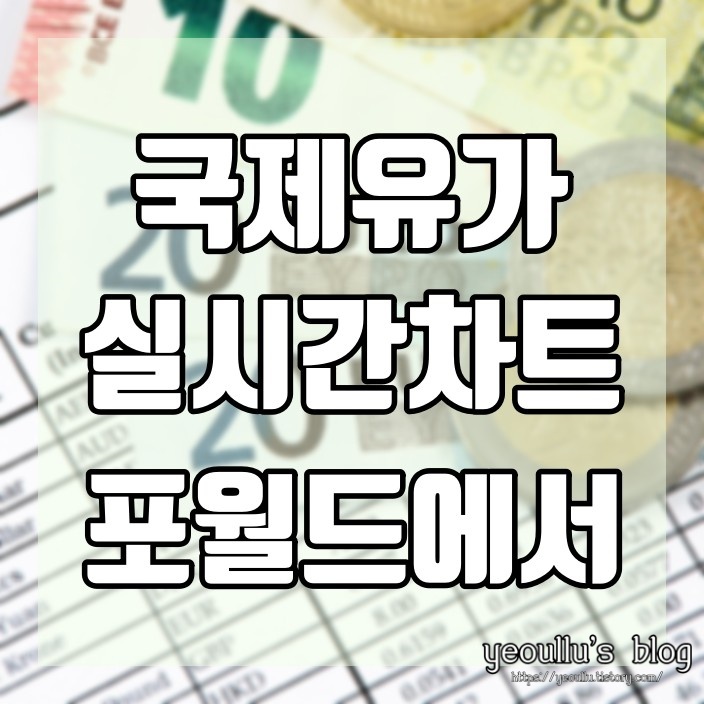 국제유가 궁금할땐 실시간 포월드에서 차트확인하기