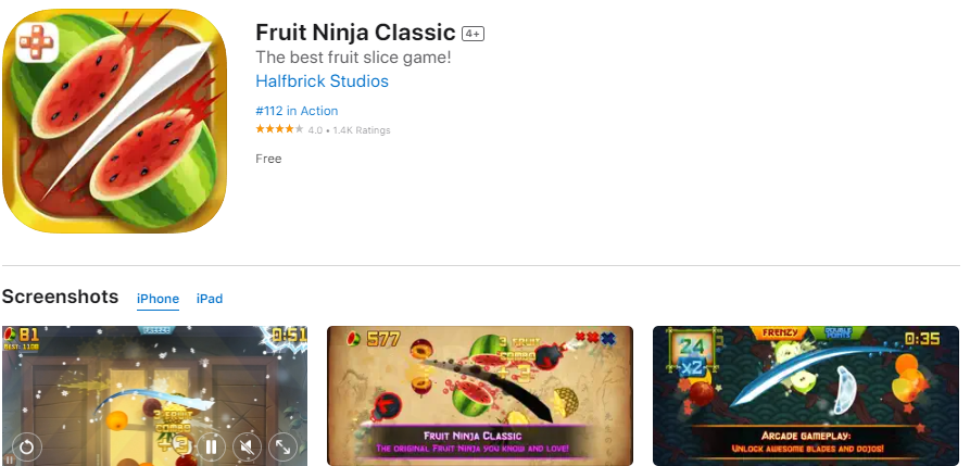 Fruit Ninja Classic : 후르츠 닌자