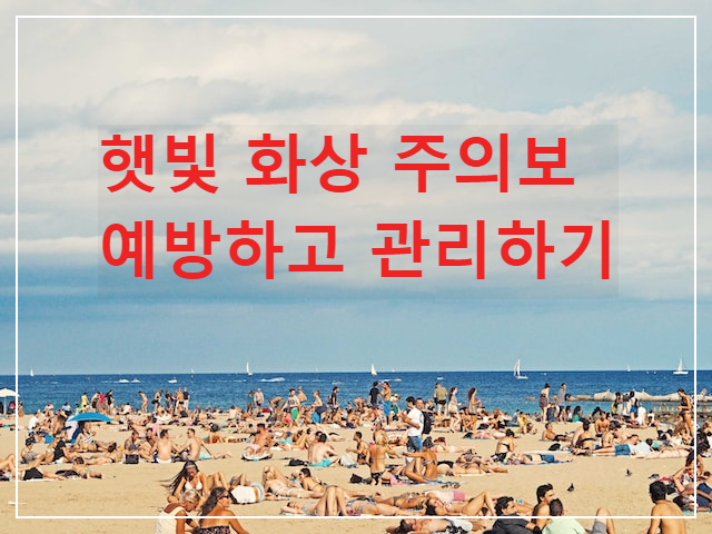  여름철 햇빛 화상을 입었을 때 증상, 예방, 응급처치, 화상연고