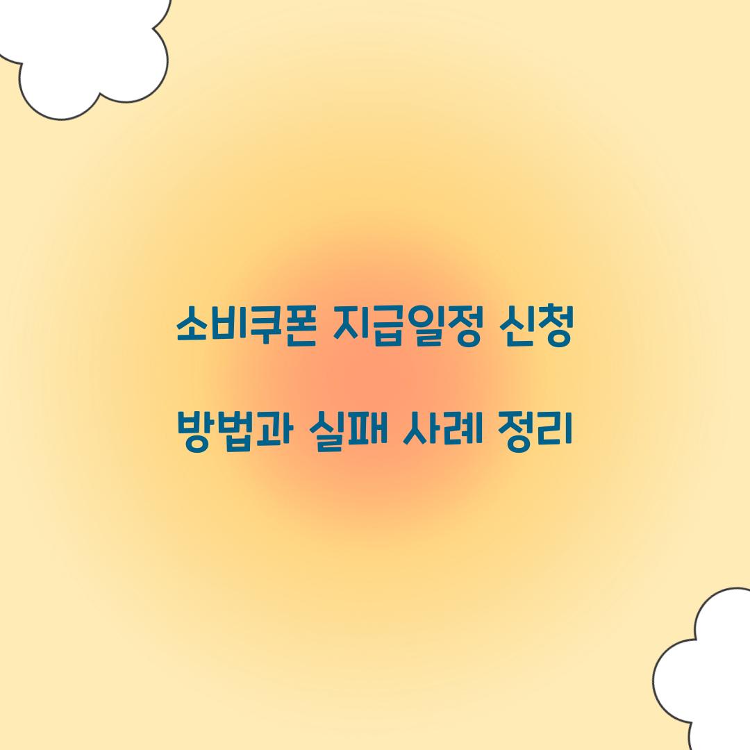 소비쿠폰 지급일정