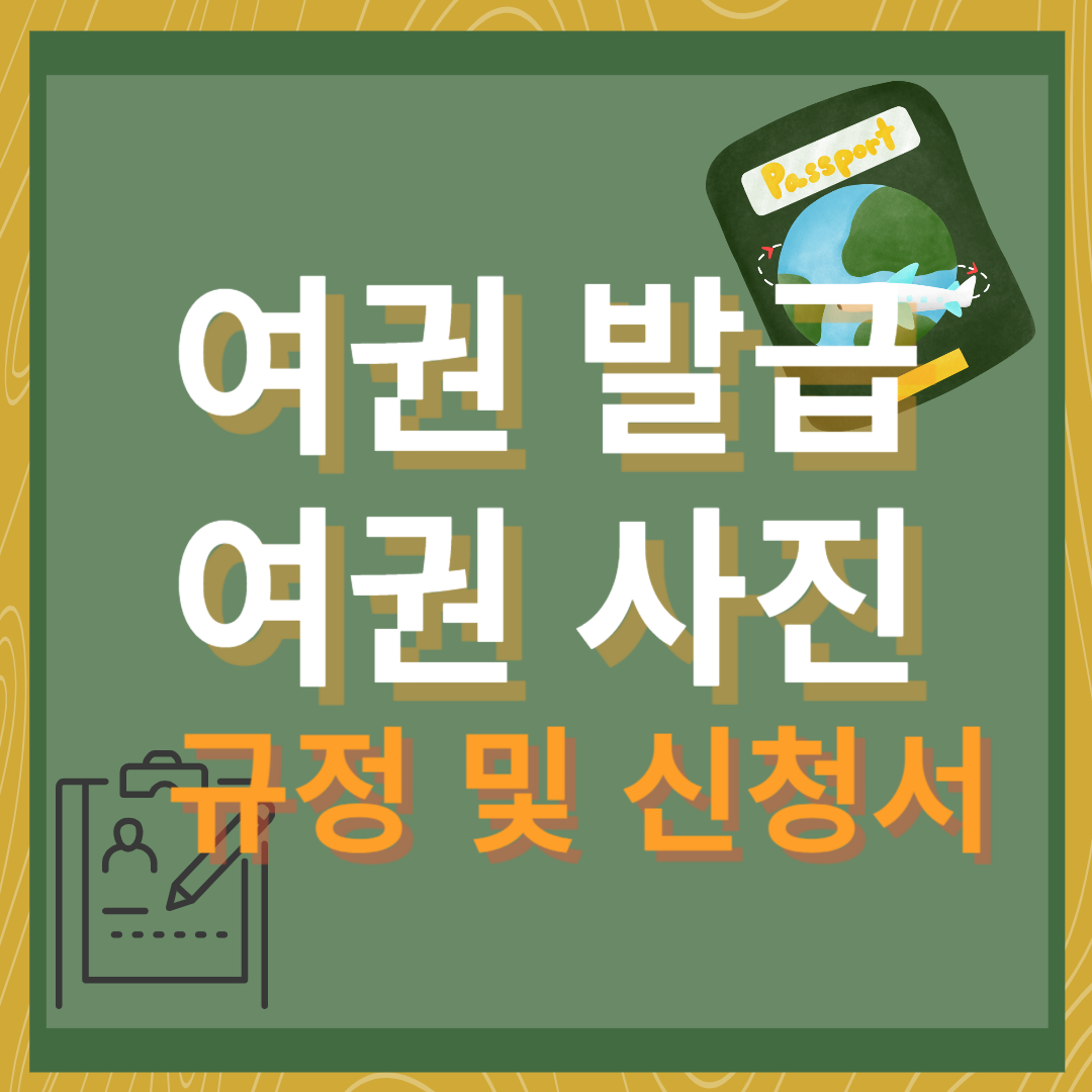 여권 발급 및 여권사진 규정 내용