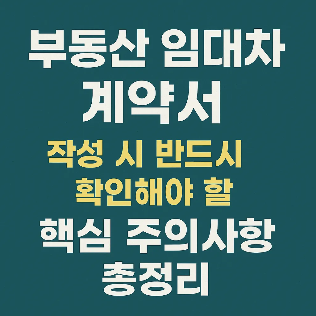 부동산 임대차 계약서