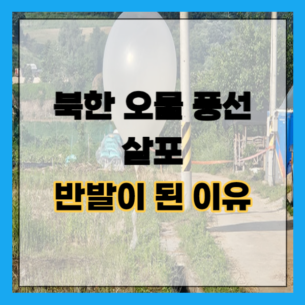 북한 오물 풍선 살포 반발이 된 이유
