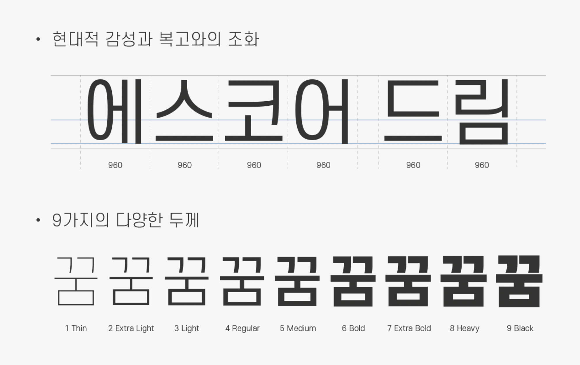  [디자인] 무료 한글 폰트 에스코어 드림 S-Core Dream - 공식 다운로드 링크
