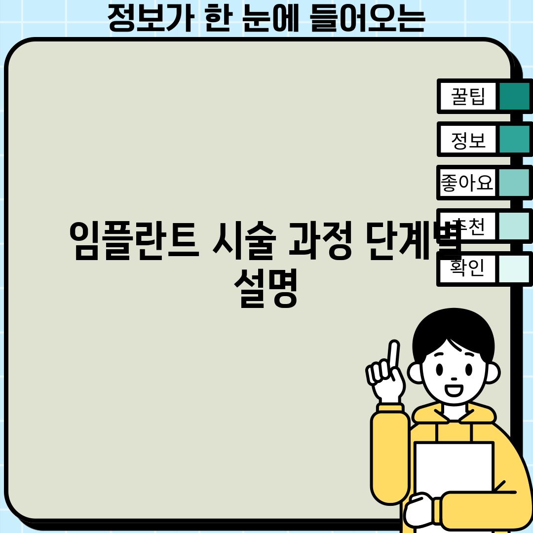 임플란트 시술 과정: 단계별 설명