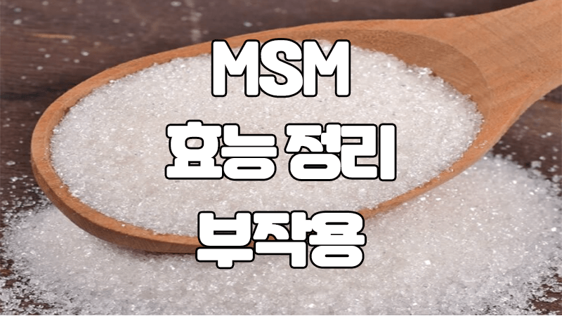  MSM효능 및 부작용 : 섭취 방법, 일일 권장량