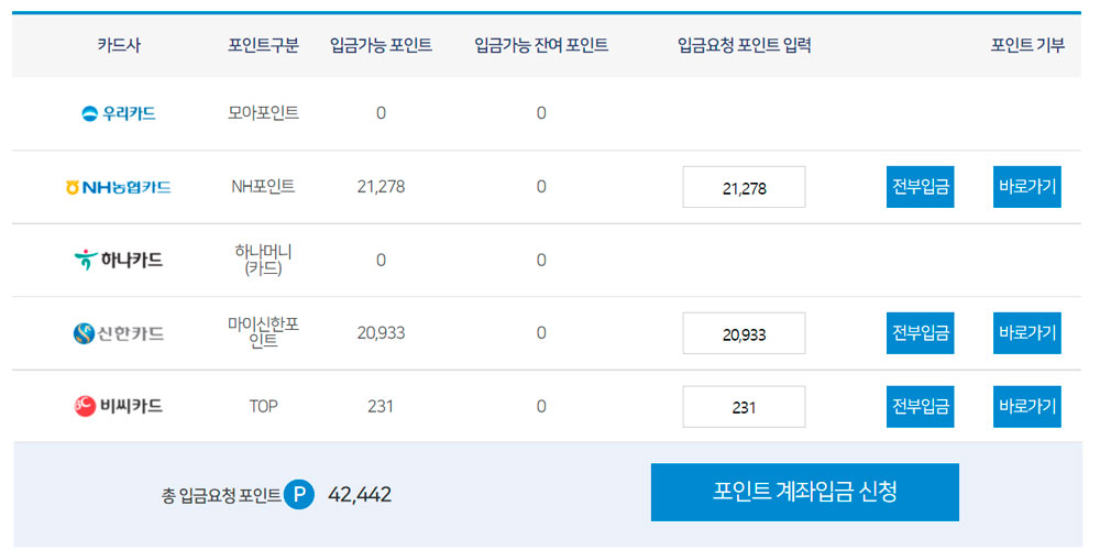 카드포인트-계좌입금