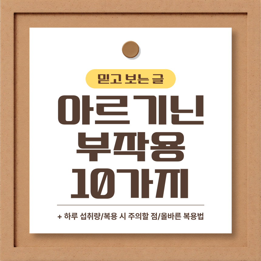 아르기닌 부작용 10가지