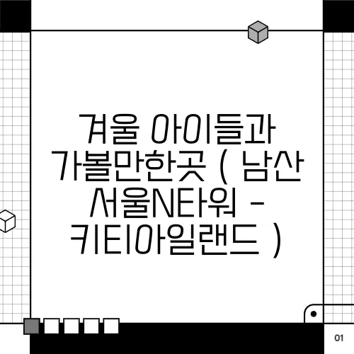 겨울 아이들과 가볼만한곳 ( 남산 서울N타워 - 키티아일랜드 )