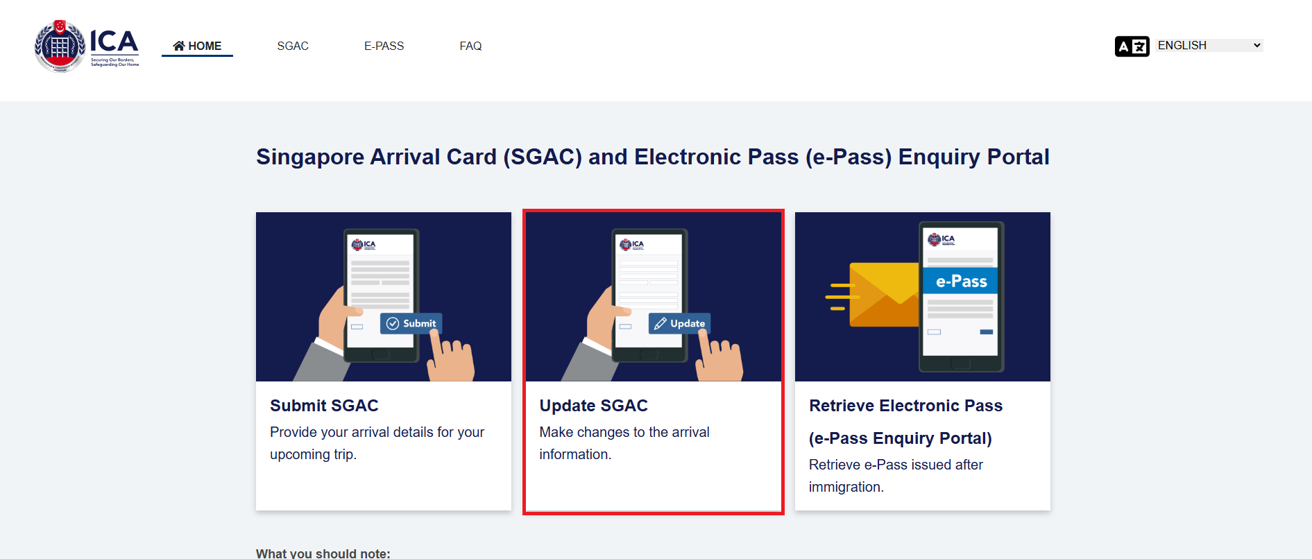 SG ARRIVAL CARD