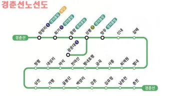 상봉역 경춘선 전철시간표 경의중앙선 시간표_4