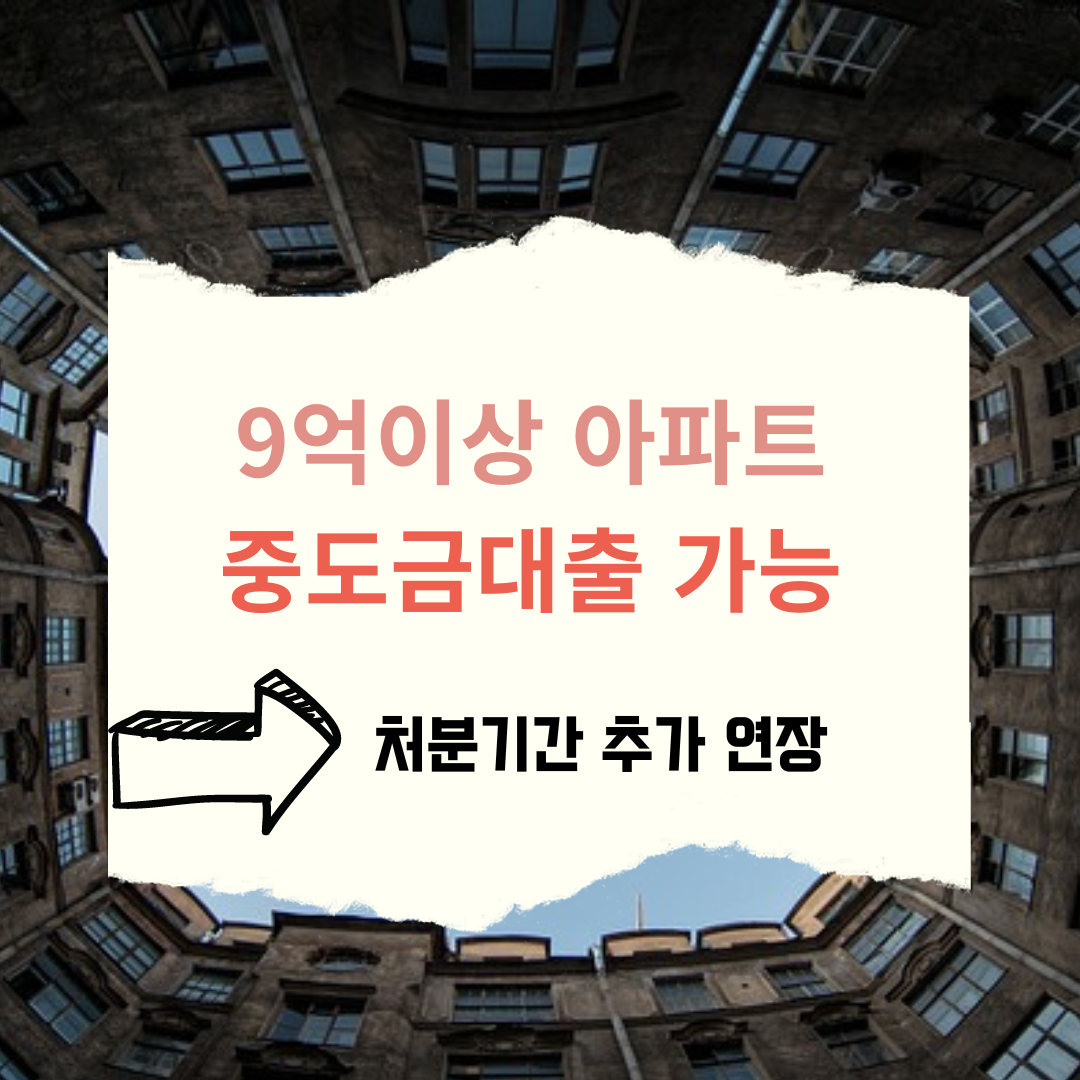  9억이상 아파트 청약 당첨자들 중도금 대출 가능!(+주택처분기간 연장)