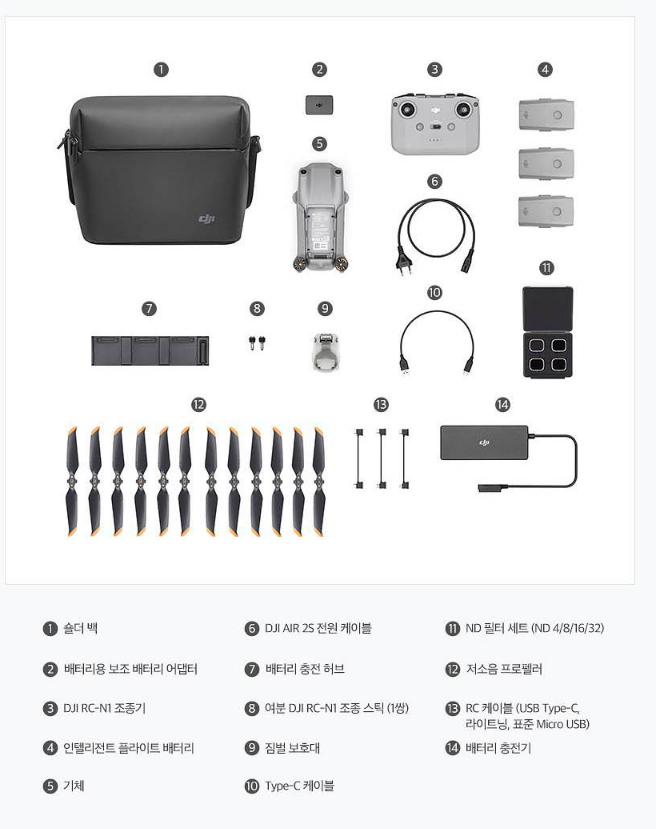 매빅_에어2S_구성품(플라이모어세트)