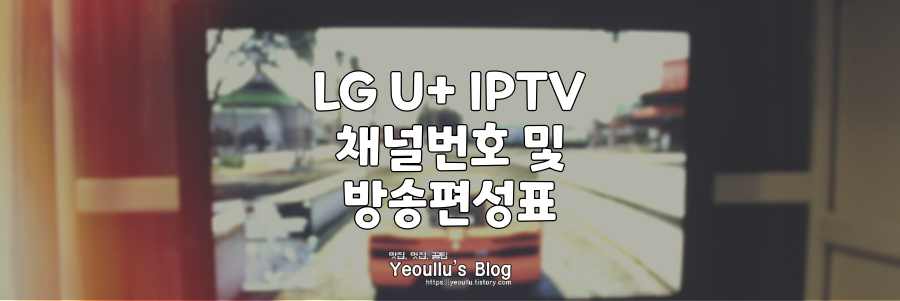 lg u+ iptv 채널번호 방송편성표