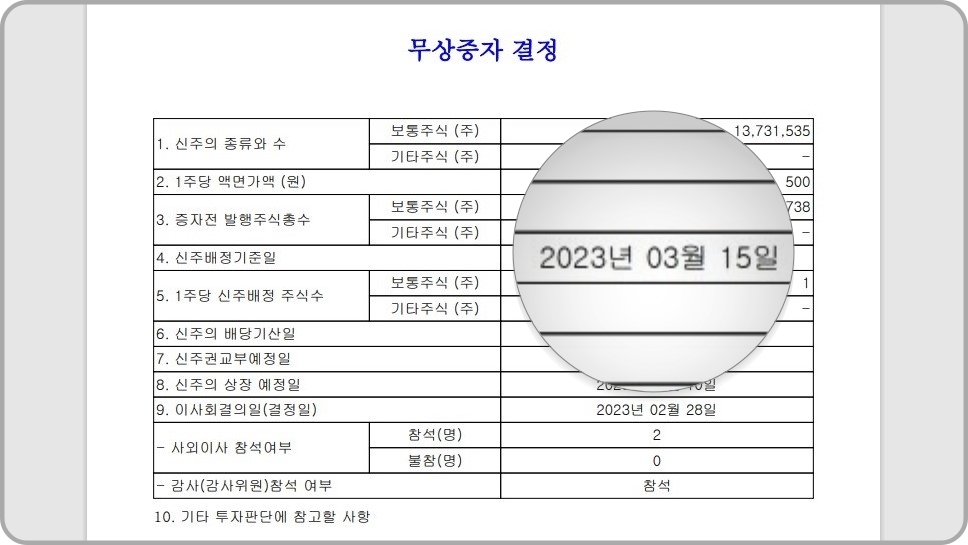 무상증가-결정-공시
